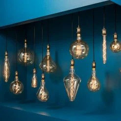 Żarówka spiralna Globe LED G125 bursztynowa