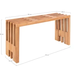 Ławka Benidorm 90cm naturalna tekowa