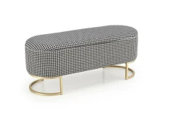 Ławka Edessa z pojemnikiem, w pepitkę