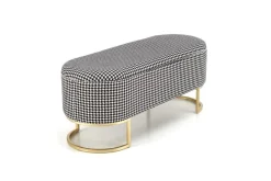 Ławka Edessa z pojemnikiem, w pepitkę