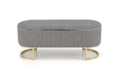 Ławka Edessa z pojemnikiem, w pepitkę