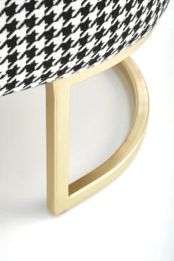 Ławka Edessa z pojemnikiem, w pepitkę