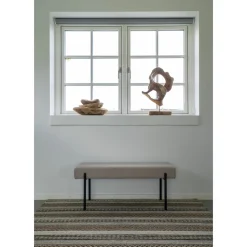 Ławka Swindon beżowa ciemna/czarna