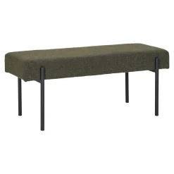 Ławka Swindon boucle zielona/czarna