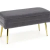 Ławka Vanel z pojemnikiem szara/ złota