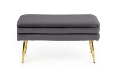 Ławka Vanel z pojemnikiem szara/ złota