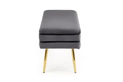 Ławka Vanel z pojemnikiem szara/ złota