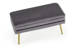 Ławka Vanel z pojemnikiem szara/ złota