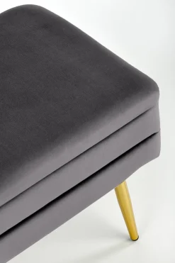 Ławka Vanel z pojemnikiem szara/ złota