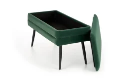 Ławka Vanel z pojemnikiem zielona