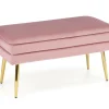 Ławka Vanel z pojemnikiem różowa/ złota