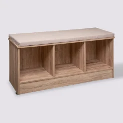 Ławka z 3 półkami Kali naturalna