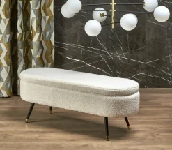 Ławka z pojemnikiem Avico kremowa