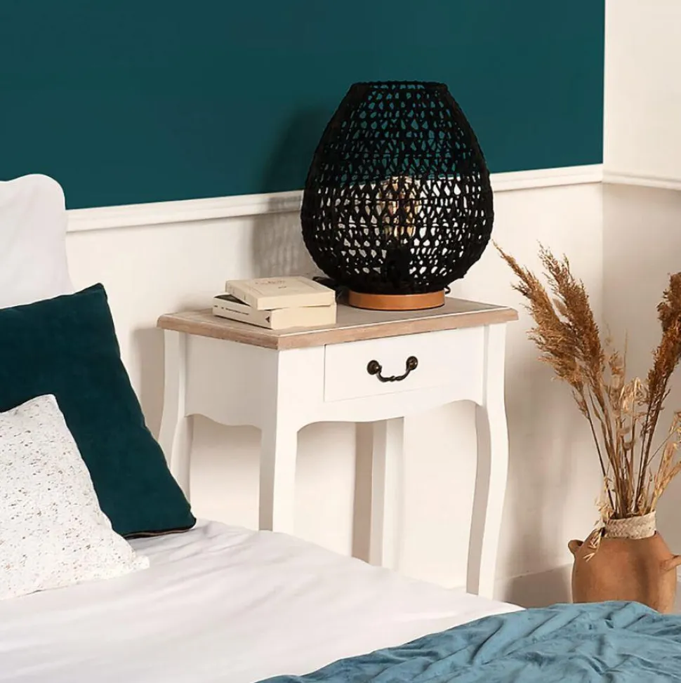 Biały stolik Chrysa z szufladą