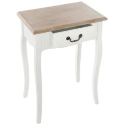 Biały stolik Chrysa z szufladą