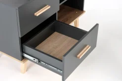 Biurko Exena dąb wotan/ antracyt