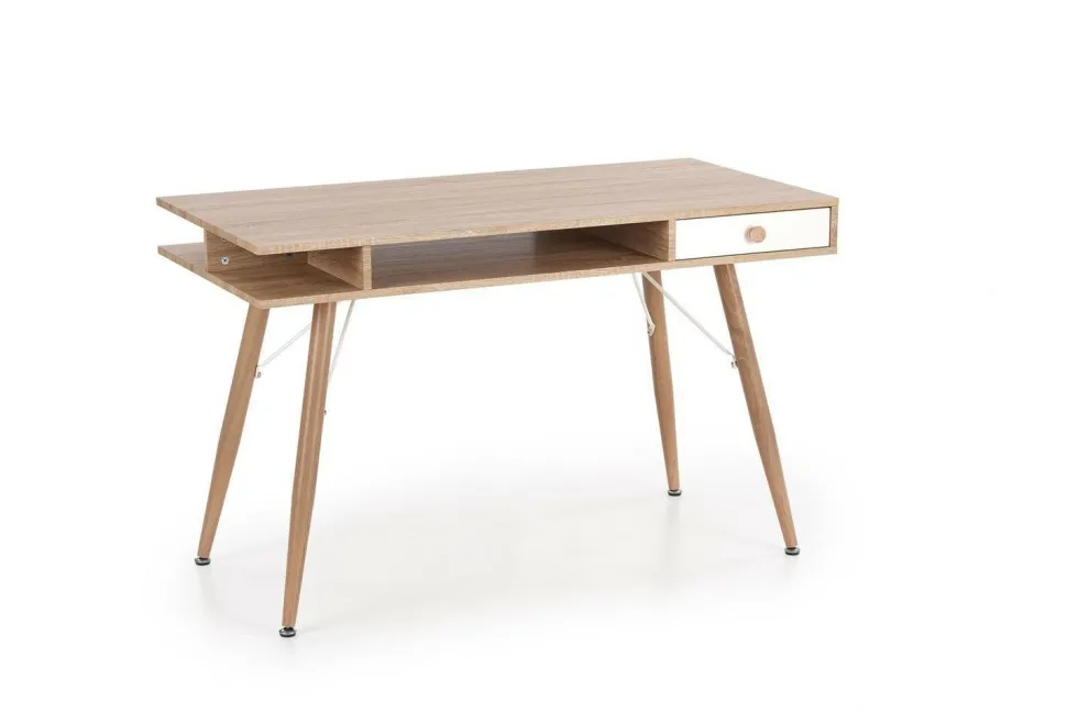 Biurko Interi dąb sonoma/ białe