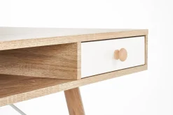 Biurko Interi dąb sonoma/ białe