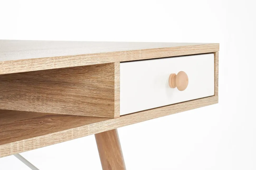 Biurko Interi dąb sonoma/ białe