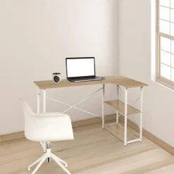 Biurko narożne Stand białe