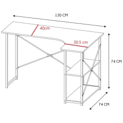 Biurko narożne Stand białe