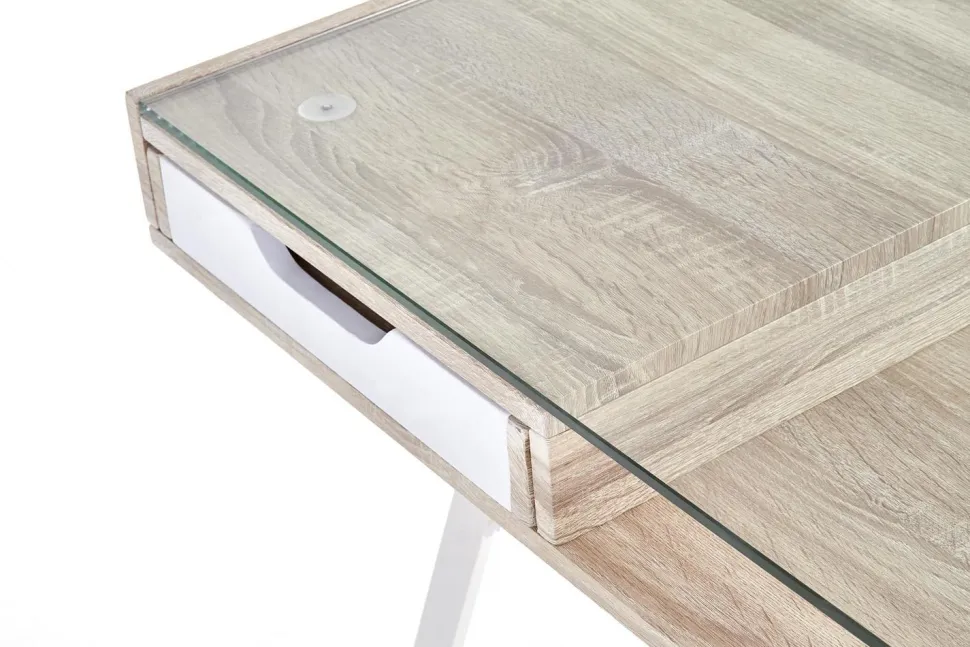 Biurko Sabal dąb sonoma/ białe