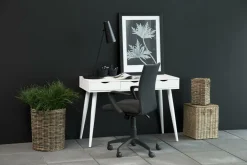 Biurko Scandi czarne z 3 szufladami