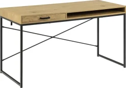 Biurko Seaford z szufladą naturalne