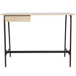 Biurko Stanford czarne naturalne nowoczesne