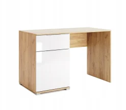Biurko Tissa dąb craft/biały połysk