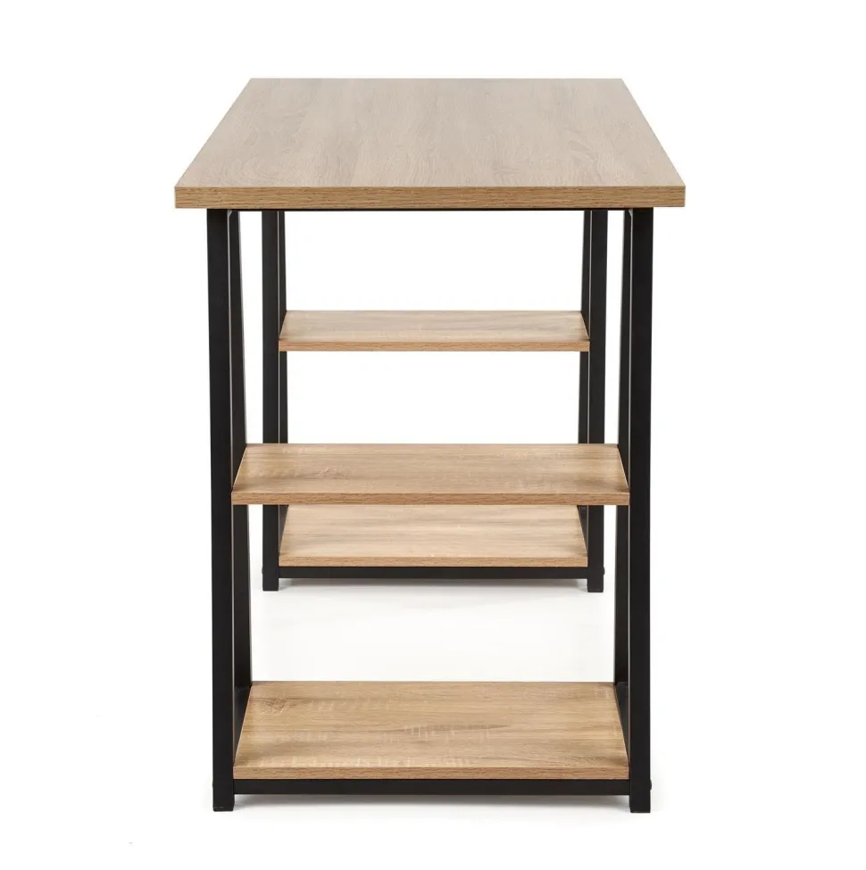 Biurko Womp dąb sonoma/ czarne