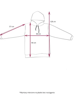 Bluza ocieplana długa/snuddie w kratę beżowa/biała