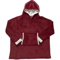 Bluza ocieplana z kieszenią/snuddie bordowa