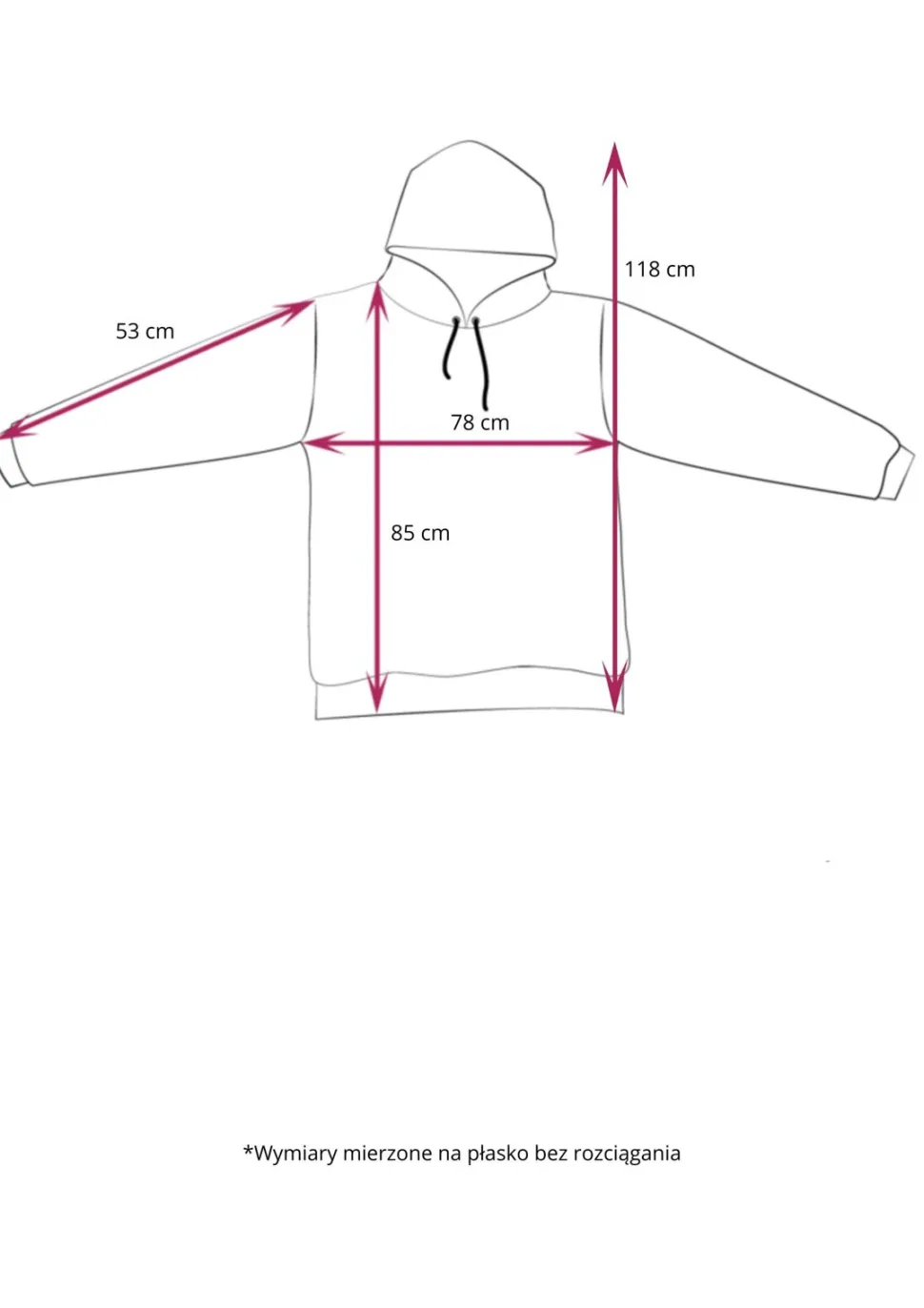 Bluza ocieplana z kieszenią/snuddie bordowa