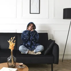 Bluza z kapturem Astro 118x83 cm niebieska