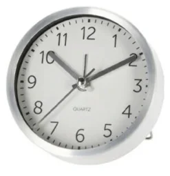 Budzik Quazi srebrny 9cm