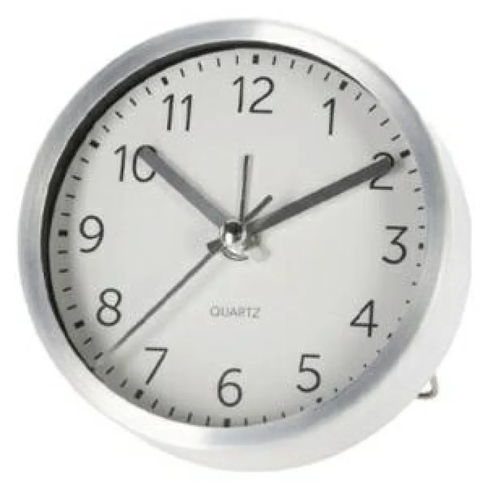 Budzik Quazi srebrny 9cm