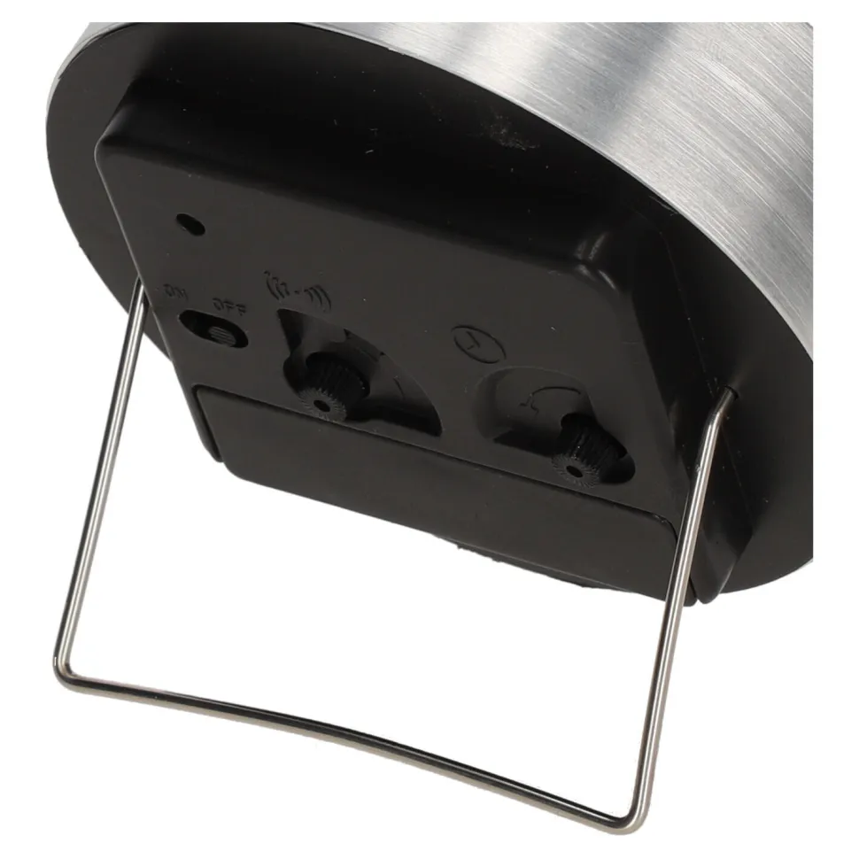 Budzik Quazi srebrny 9cm