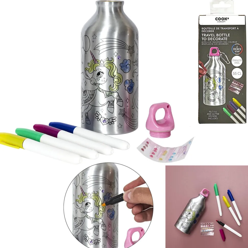 Butelka/ bidon na wodę do kolorowania dla