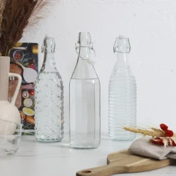 Butelka szklana 1L kropki