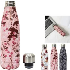 Butelka termiczna Flower różowa 500ml