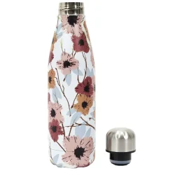 Butelka termiczna Flower biało różowa