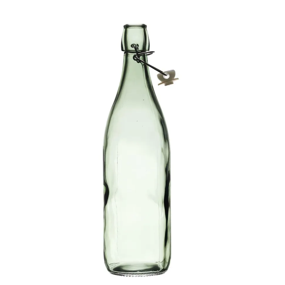 Butleka szklana 1L zielona gładka