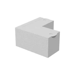 Łącznik zasilający kątowy LEWY biały