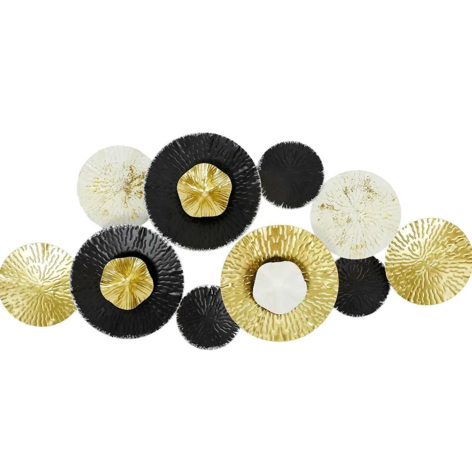 Dekoracja ścienna Anemone złota/ czarna