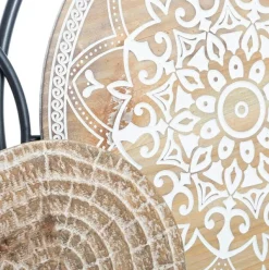 Dekoracja ścienna Eliya metal/drewno