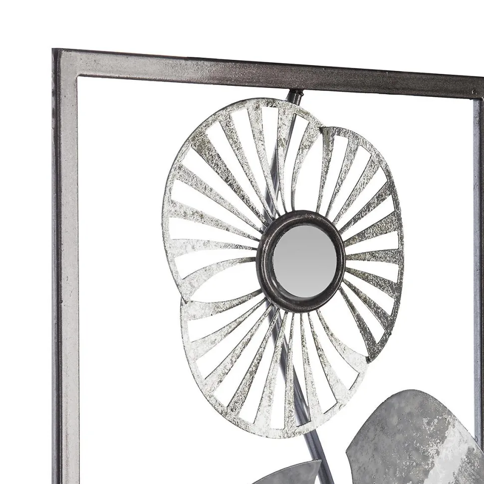 Dekoracja ścienna Flowers szara