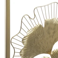 Dekoracja ścienna Ginko złota