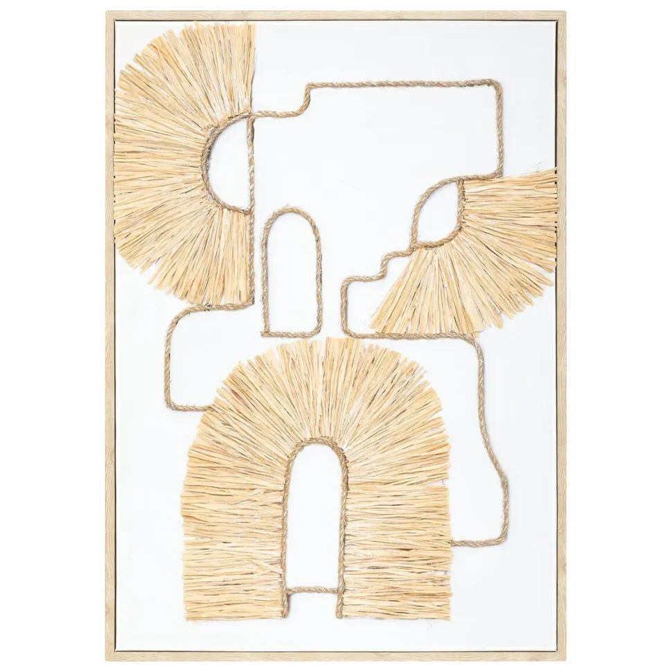 Dekoracja ścienna Inaya 50x70 cm biała