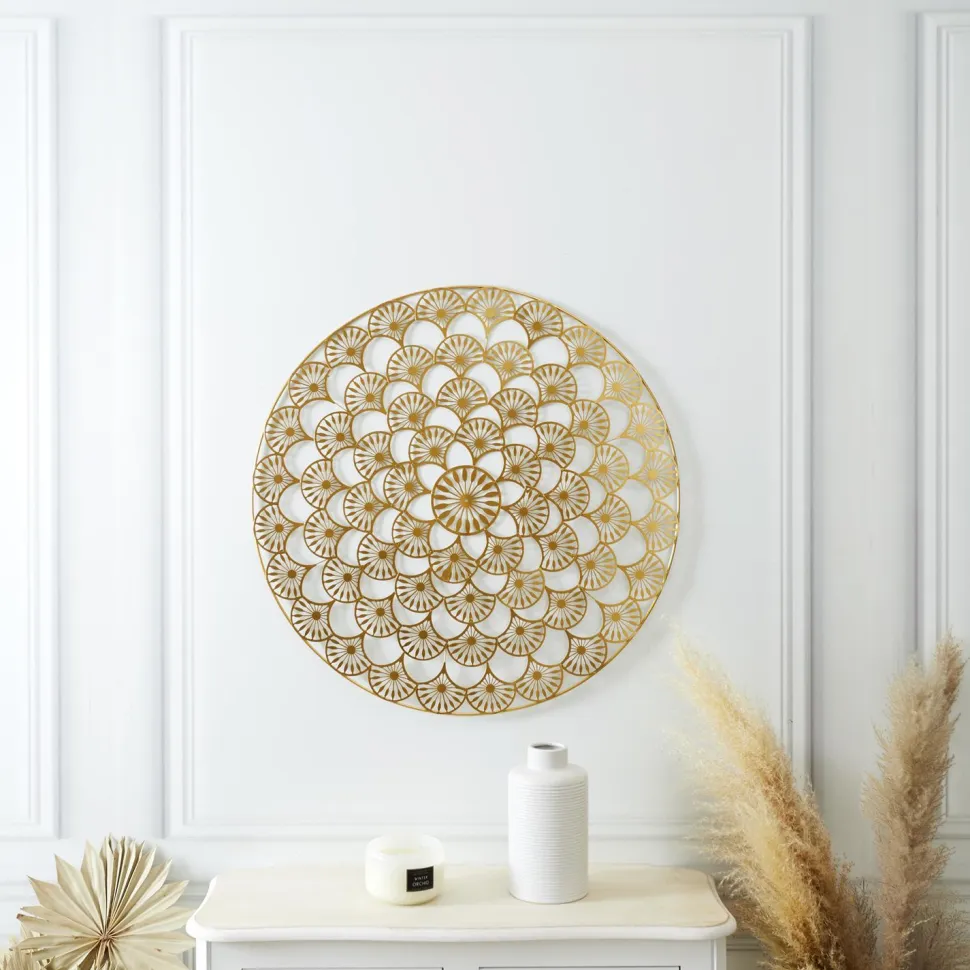 Dekoracja ścienna Mandala 70cm złota